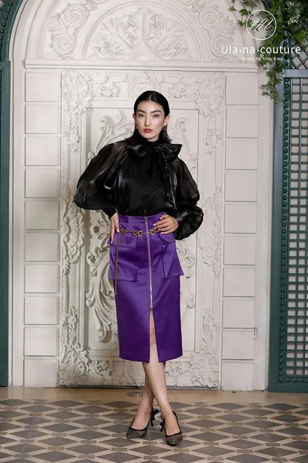 Bow Tie Ruffle Collar Women Shirt ULA